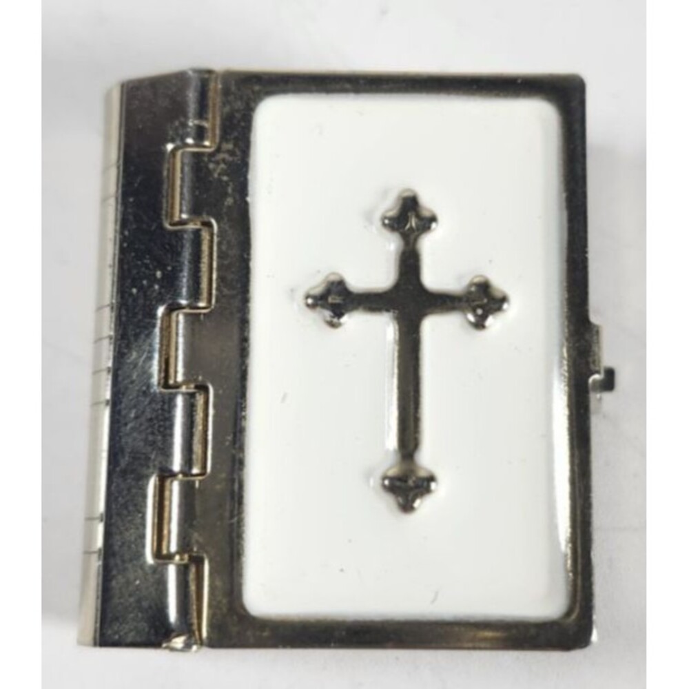 Vintage Good News Gold Tone & Enamel Miniature Bible New Testament Excellent